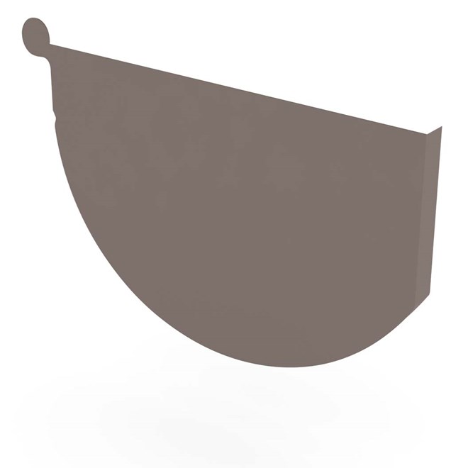 Smoothline Gutter Stop End Right Hand Banyan Brown