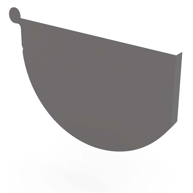 Smoothline Gutter Stop End Right Hand Cobblestone