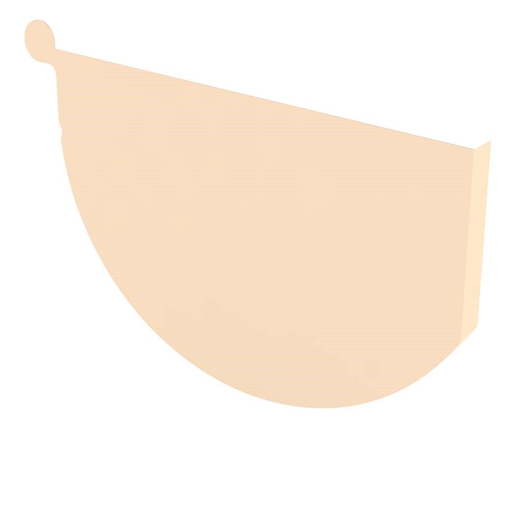 Smoothline Gutter Stop End Right Hand Smooth Cream