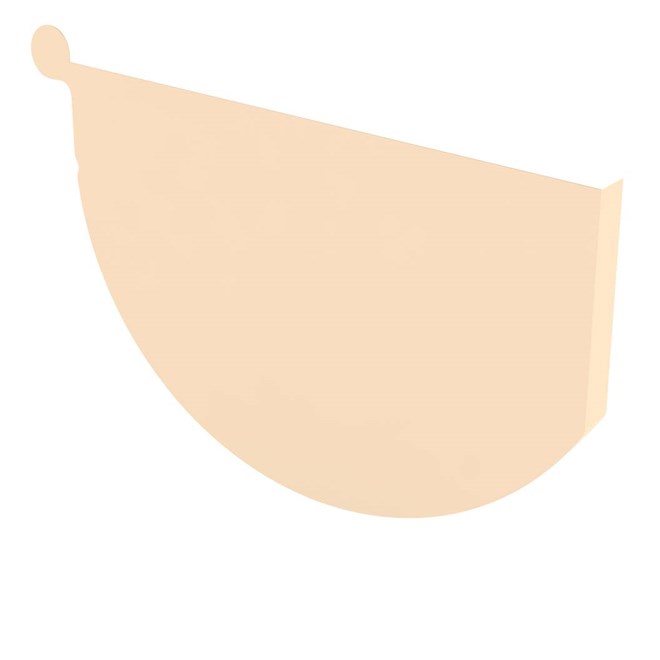 Smoothline Gutter Stop End Right Hand Smooth Cream