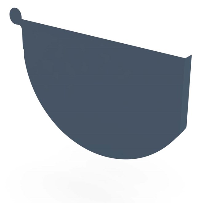 Smoothline Gutter Stop End Right Hand Dark Stone