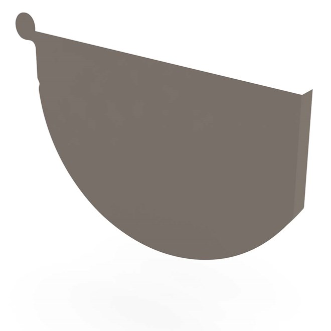 Smoothline Gutter Stop End Right Hand Driftwood