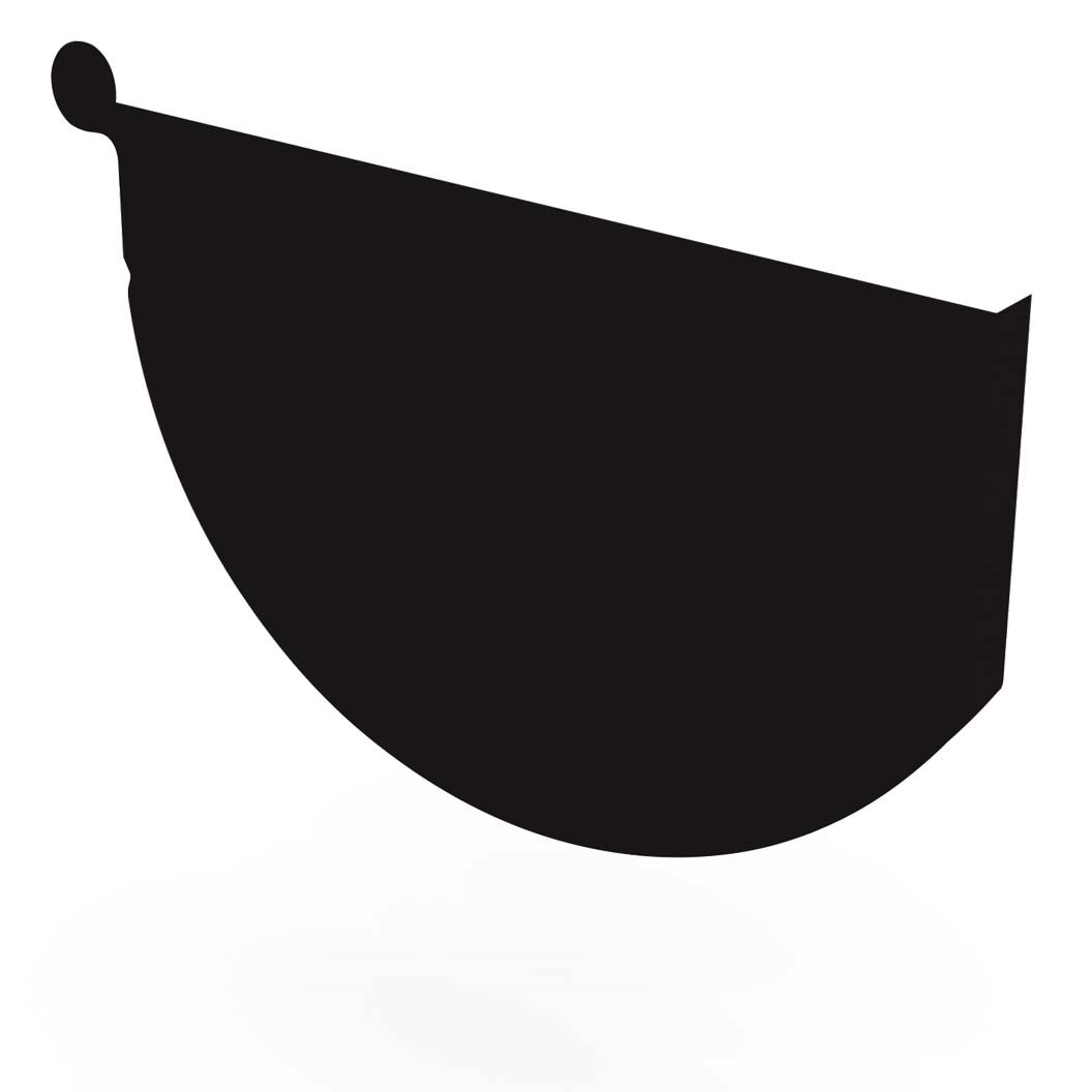Smoothline Gutter Stop End Right Hand Ebony