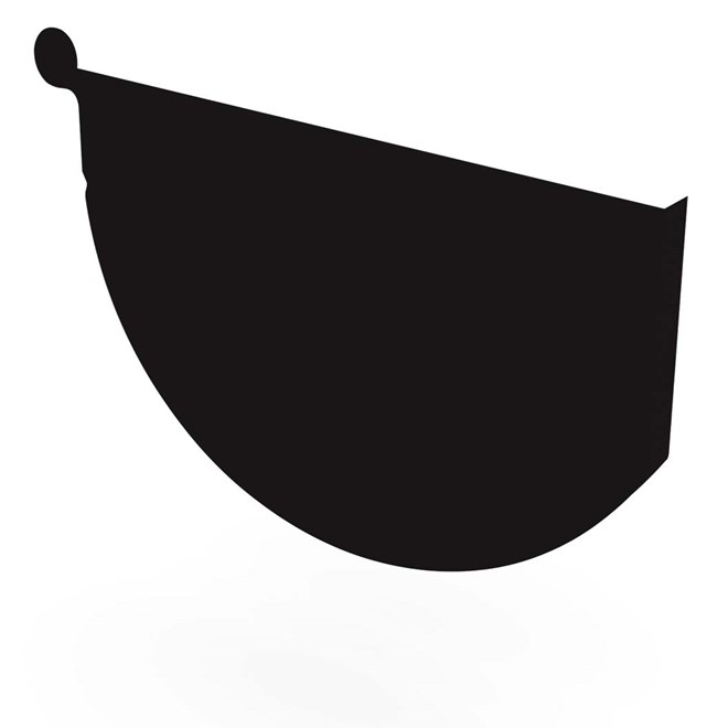 Smoothline Gutter Stop End Right Hand Ebony