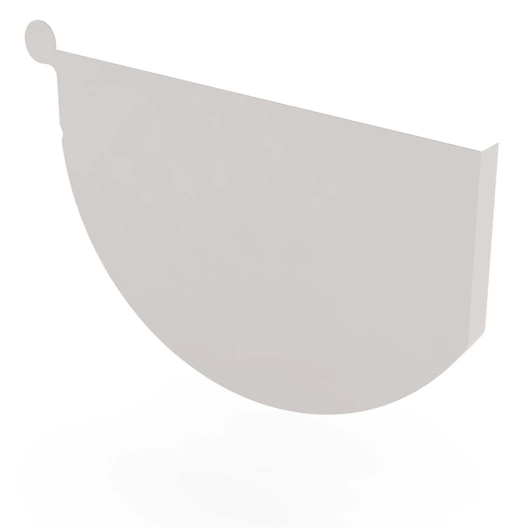 Smoothline Gutter Stop End Right Hand Gull Grey