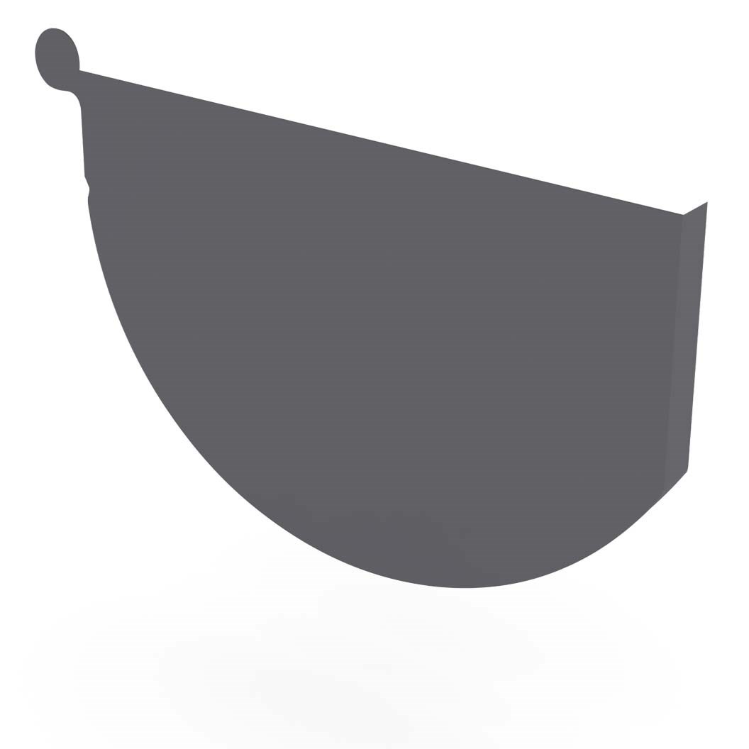 Smoothline Gutter Stop End Right Hand Granite