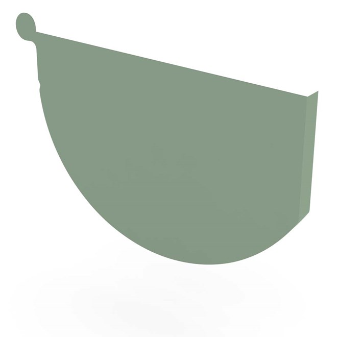 Smoothline Gutter Stop End Right Hand Mist Green