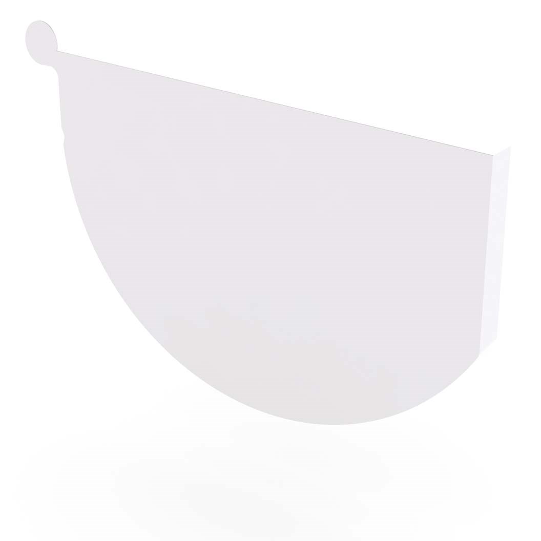 Smoothline Gutter Stop End Right Hand Off White