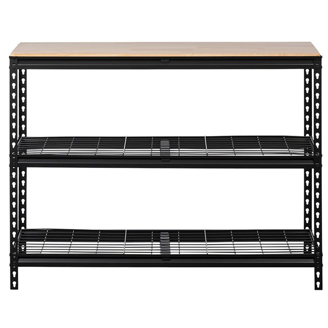 Heavy Duty Workbench with Wire Shelves