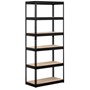 Black Rivet Lock 6 Shelf Unit 2100 x 900 x 450mm