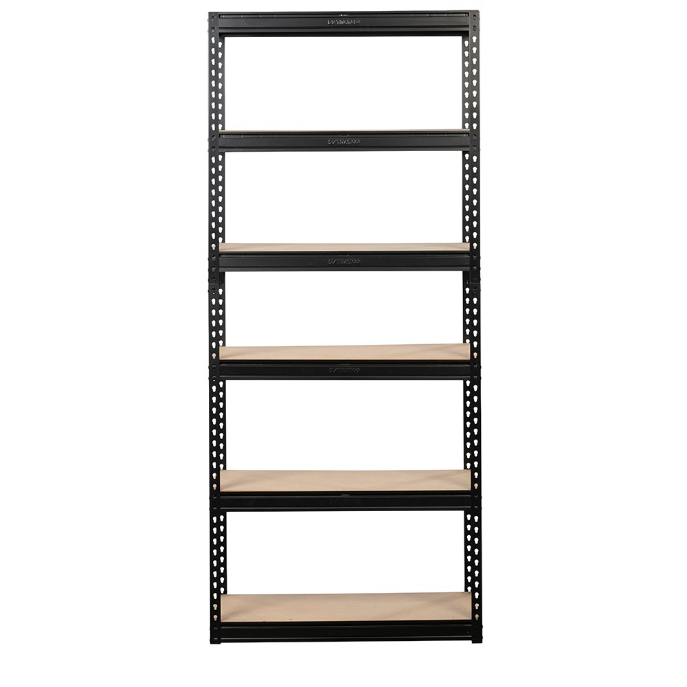 Black Rivet Lock 6 Shelf Unit 2100 x 900 x 450mm