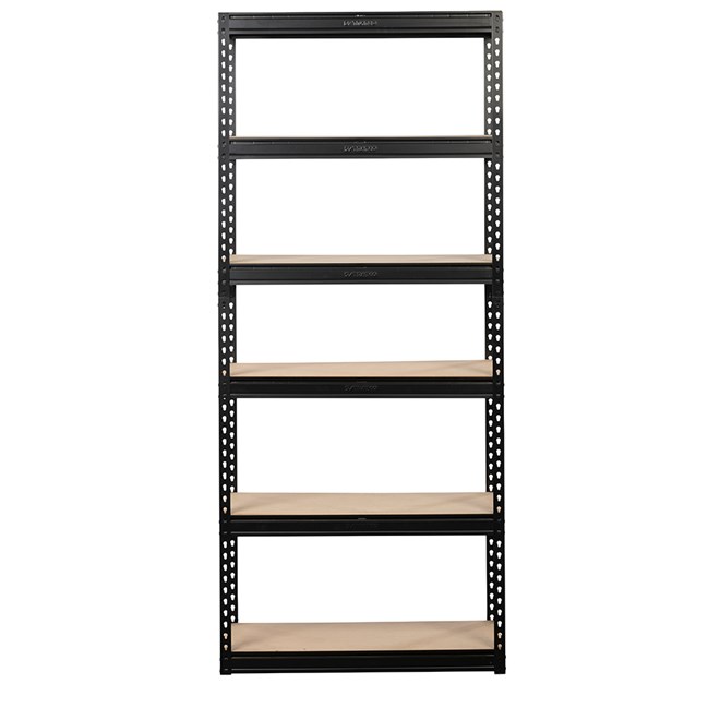 Black Rivet Lock 6 Shelf Unit 2100 x 900 x 450mm
