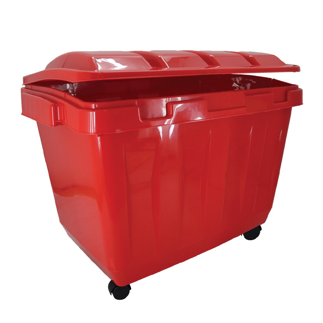 Storage Bin Swing Top W/Wheels 80L