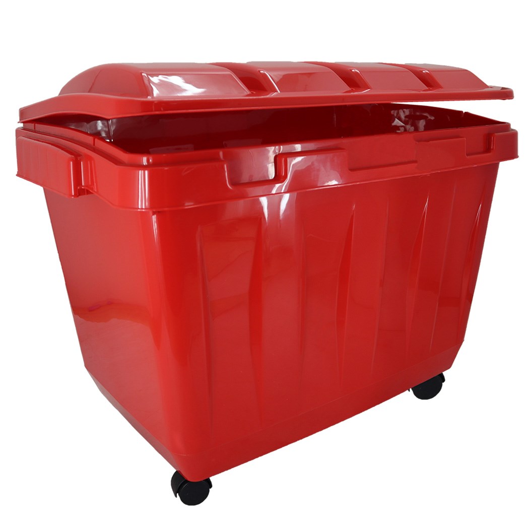 Storage Bin Swing Top W/Wheels 80L