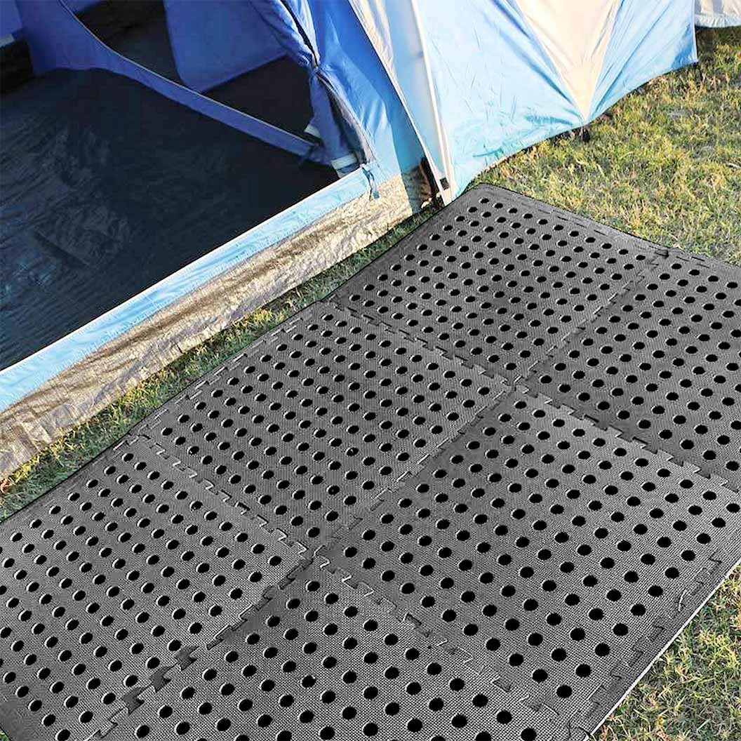 Interlocking foam mats with holes 6pk