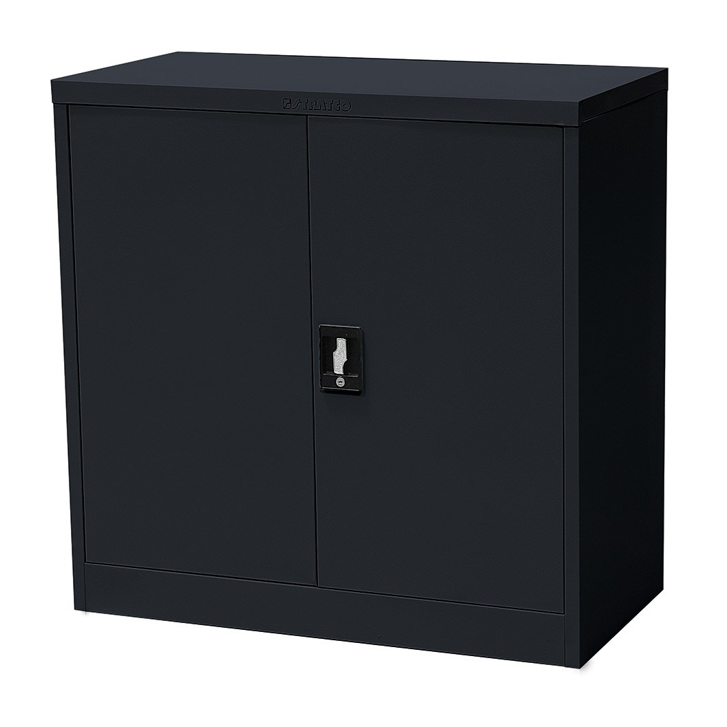 Utility 2 Door Half Height Cabinet Black