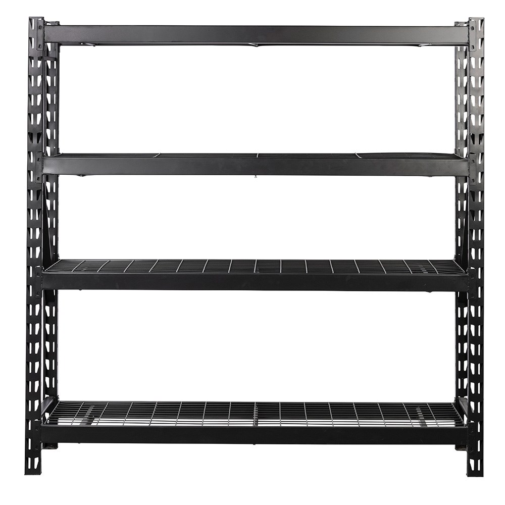 Heavy Duty 4 Shelf Wire Unit Powder Coated Black