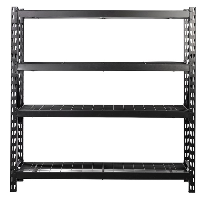Heavy Duty 4 Shelf Wire Unit Powder Coated Black