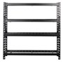 Heavy Duty 4 Shelf Wire Unit Powder Coated Black