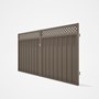 Good Neighbour® Superdek® Screen Top Double Gate Premium .35 BMT 1.8m High Sheet: Beige, Frame: Beig