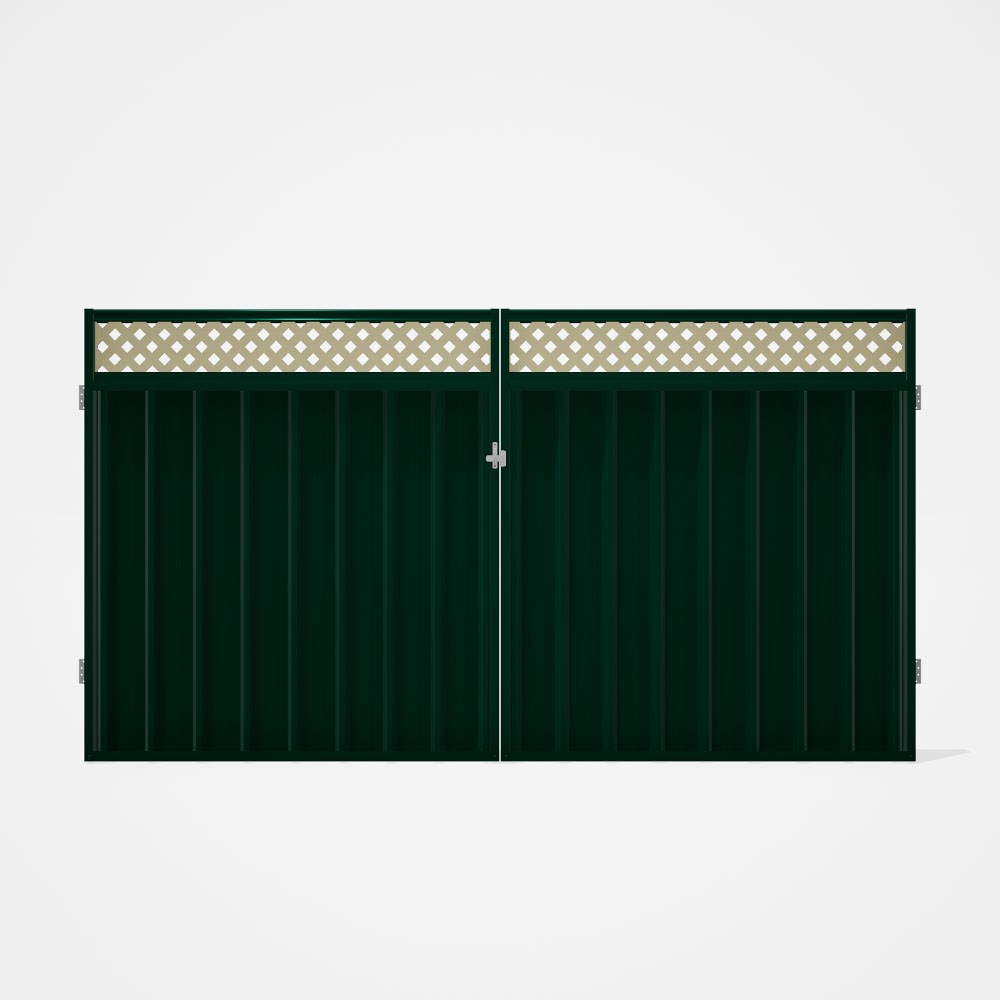 Good Neighbour® Superdek® Screen Top Double Gate Premium .35 BMT 1.8m High Sheet: Caulfield Green, F