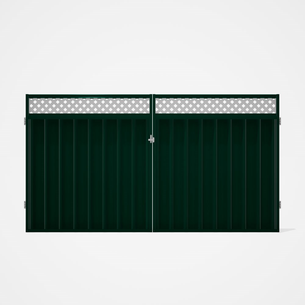 Good Neighbour® Superdek® Screen Top Double Gate Premium .35 BMT 1.8m High Sheet: Caulfield Green, F