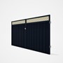Good Neighbour® Superdek® Screen Top Double Gate Premium .35 BMT 1.8m High Sheet: Dark Stone, Frame: