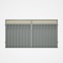Good Neighbour® Superdek® Screen Top Double Gate Premium .35 BMT 1.8m High Sheet: Gull Grey, Frame: 
