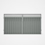 Good Neighbour® Superdek® Screen Top Double Gate Premium .35 BMT 1.8m High Sheet: Gull Grey, Frame: 