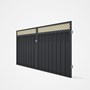Good Neighbour® Superdek® Screen Top Double Gate Premium .35 BMT 1.8m High Sheet: Granite, Frame: Gr