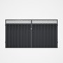 Good Neighbour® Superdek® Screen Top Double Gate Premium .35 BMT 1.8m High Sheet: Granite, Frame: Gr