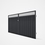 Good Neighbour® Superdek® Screen Top Double Gate Premium .35 BMT 1.8m High Sheet: Granite, Frame: Gr