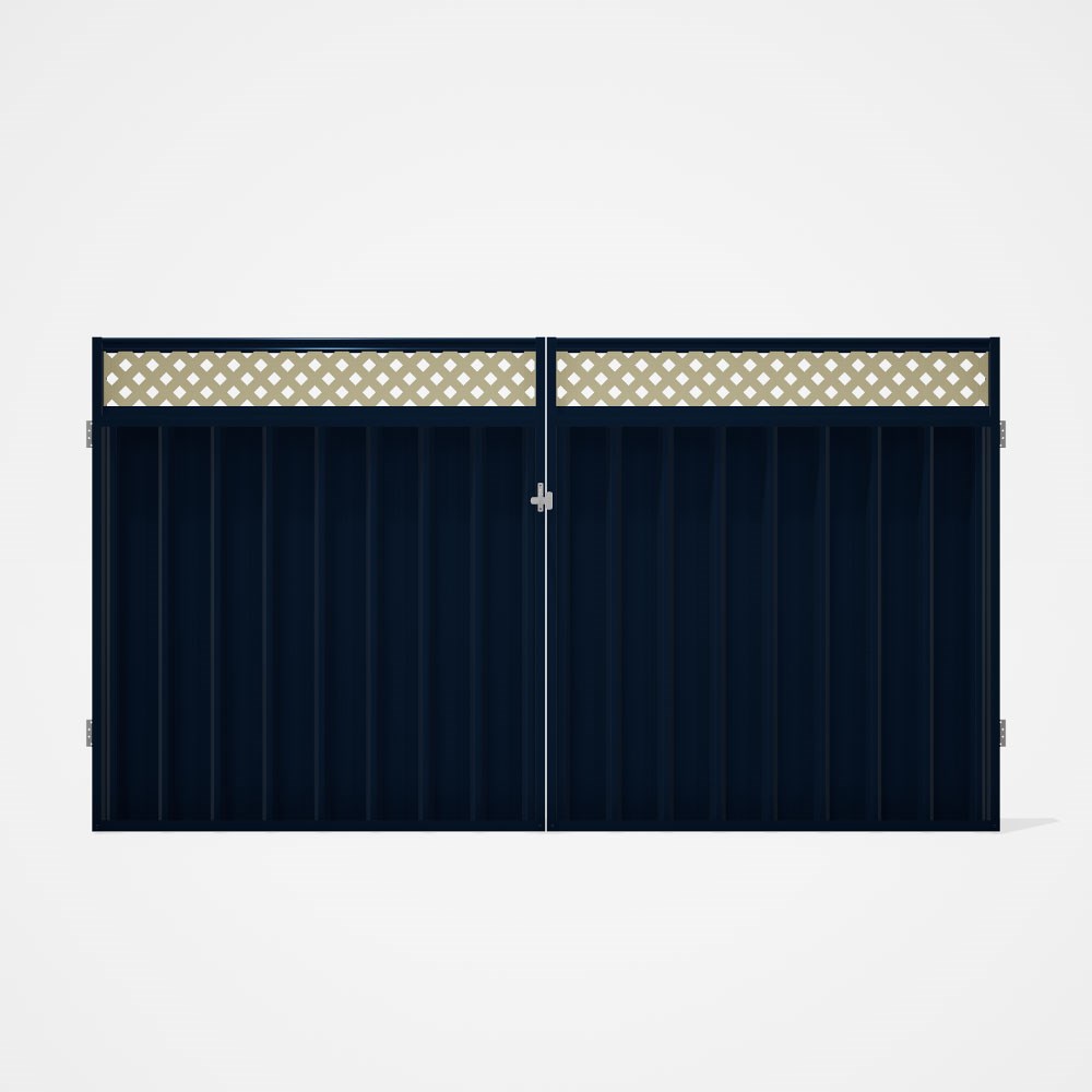 Good Neighbour® Superdek® Screen Top Double Gate Premium .35 BMT 1.8m High Sheet: Mountain Blue, Fra
