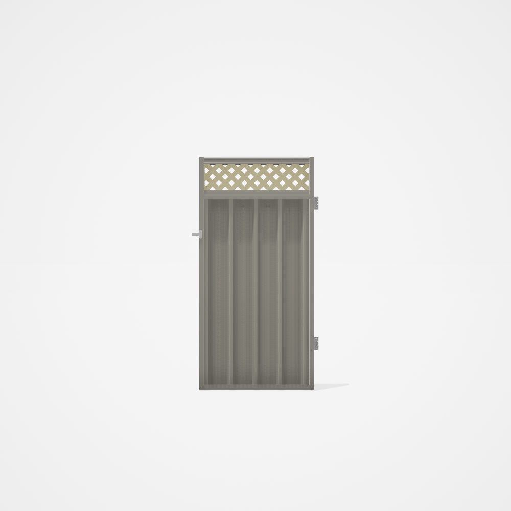 Good Neighbour® Superdek® Screen Top Single Gate Premium .35 BMT 1.8m High Sheet: Birch, Frame: Birc