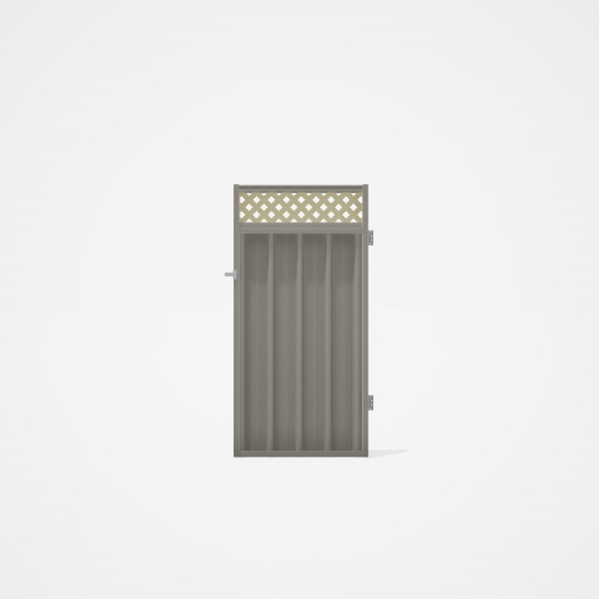 Good Neighbour® Superdek® Screen Top Single Gate Premium .35 BMT 1.8m High Sheet: Birch, Frame: Birc
