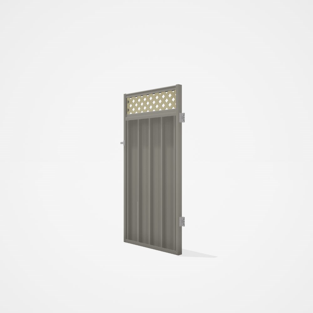 Good Neighbour® Superdek® Screen Top Single Gate Premium .35 BMT 1.8m High Sheet: Birch, Frame: Birc