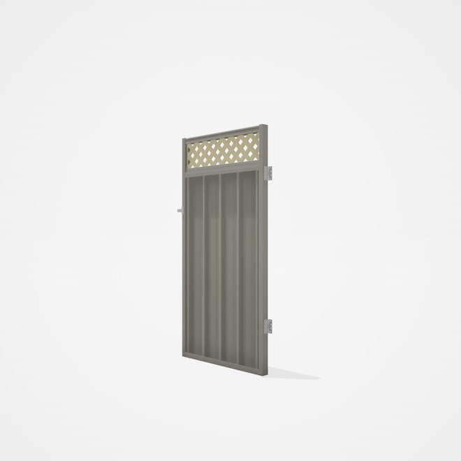 Good Neighbour® Superdek® Screen Top Single Gate Premium .35 BMT 1.8m High Sheet: Birch, Frame: Birc