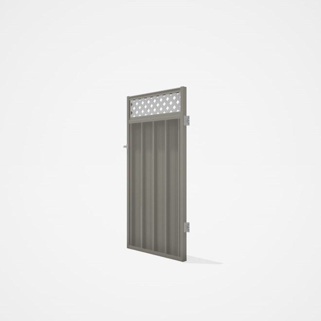 Good Neighbour® Superdek® Screen Top Single Gate Premium .35 BMT 1.8m High Sheet: Birch, Frame: Birc