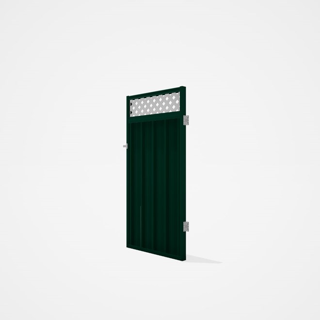 Good Neighbour® Superdek® Screen Top Single Gate Premium .35 BMT 1.8m High Sheet: Caulfield Green, F