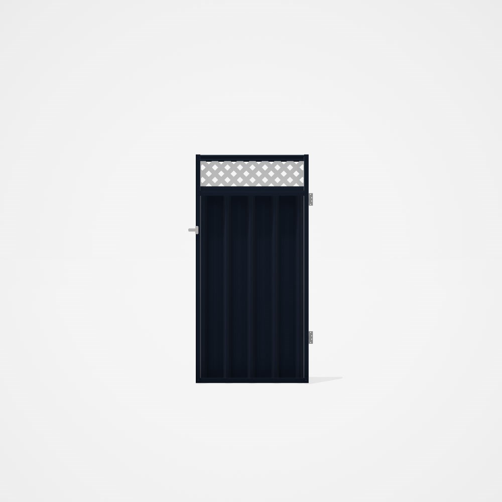 Good Neighbour® Superdek® Screen Top Single Gate Premium .35 BMT 1.8m High Sheet: Dark Stone, Frame: