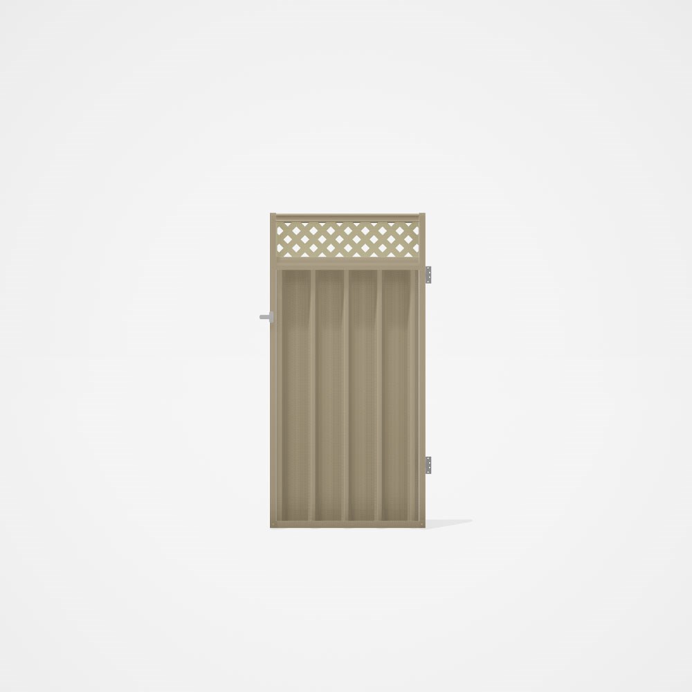 Good Neighbour® Superdek® Screen Top Single Gate Premium .35 BMT 1.8m High Sheet: Merino, Frame: Mer
