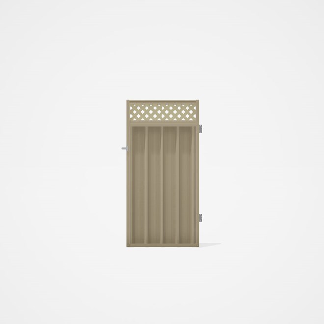 Good Neighbour® Superdek® Screen Top Single Gate Premium .35 BMT 1.8m High Sheet: Merino, Frame: Mer