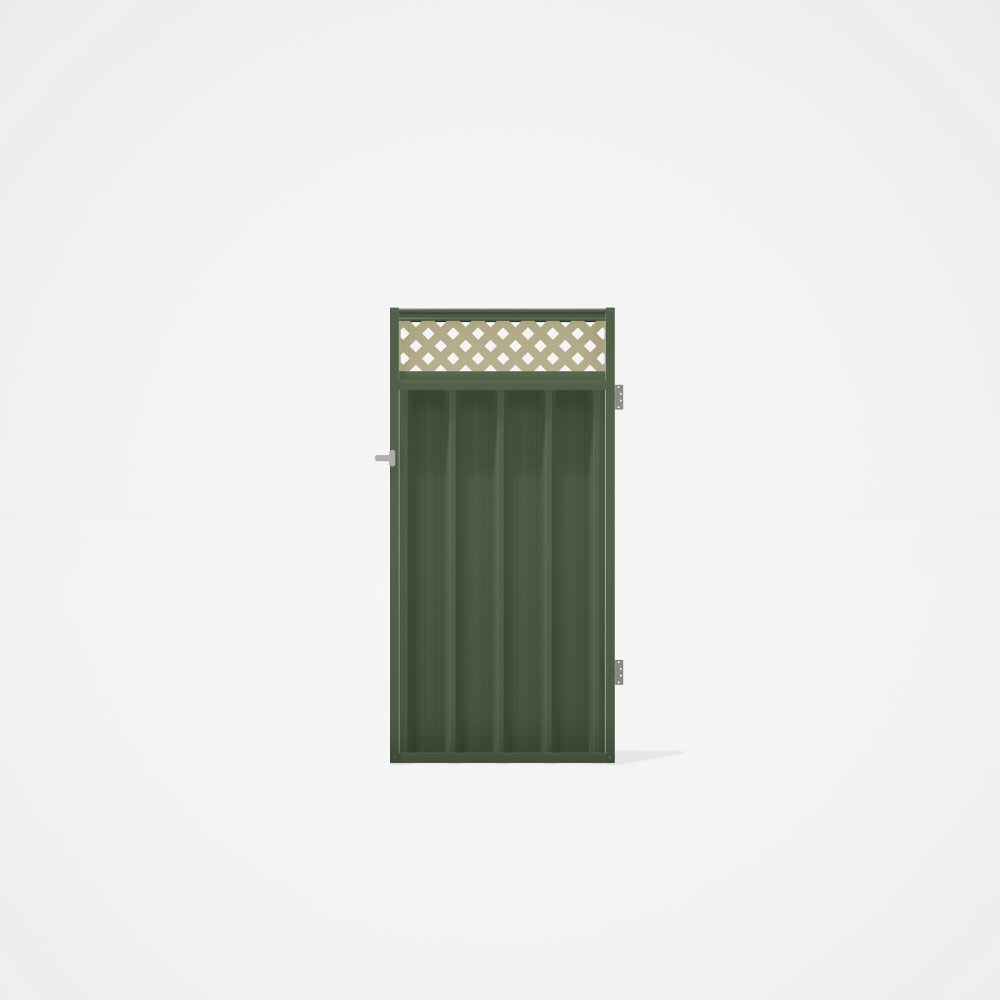 Good Neighbour® Superdek® Screen Top Single Gate Premium .35 BMT 1.8m High Sheet: Mist Green, Frame: