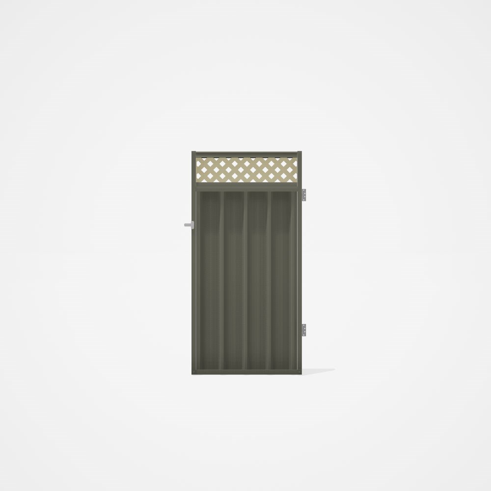 Good Neighbour® Superdek® Screen Top Single Gate Premium .35 BMT 1.8m High Sheet: Marsh, Frame: Mars