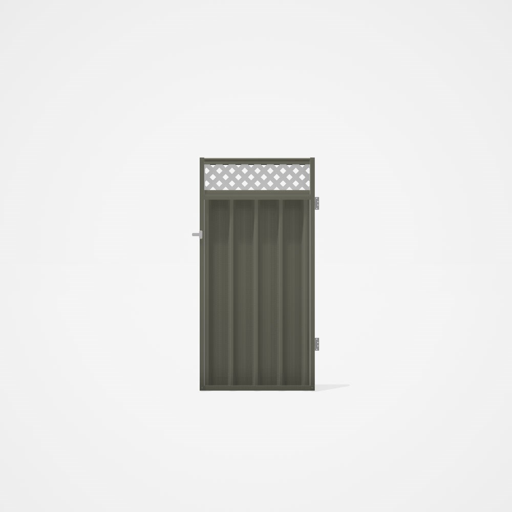Good Neighbour® Superdek® Screen Top Single Gate Premium .35 BMT 1.8m High Sheet: Marsh, Frame: Mars