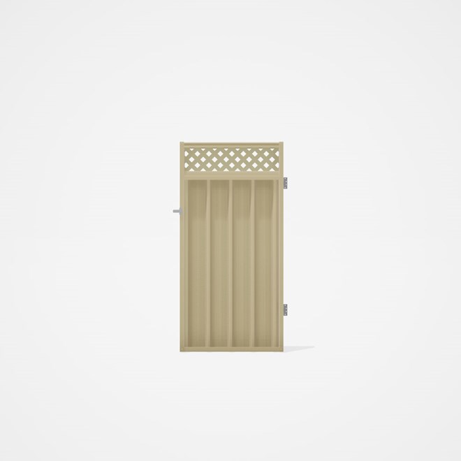 Good Neighbour® Superdek® Screen Top Single Gate Premium .35 BMT 1.8m High Sheet: Primrose, Frame: P
