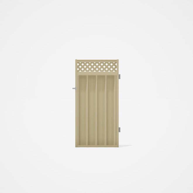 Good Neighbour® Superdek® Screen Top Single Gate Premium .35 BMT 1.8m High Sheet: Primrose, Frame: P