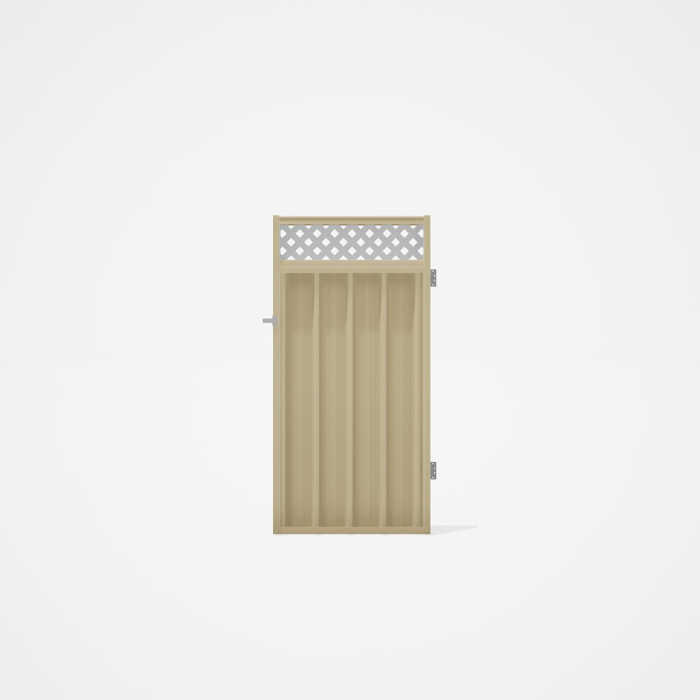Good Neighbour® Superdek® Screen Top Single Gate Premium .35 BMT 1.8m High Sheet: Primrose, Frame: P