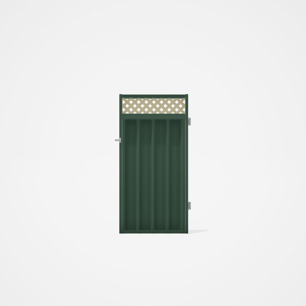 Good Neighbour® Superdek® Screen Top Single Gate Premium .35 BMT 1.8m High Sheet: Rivergum, Frame: R