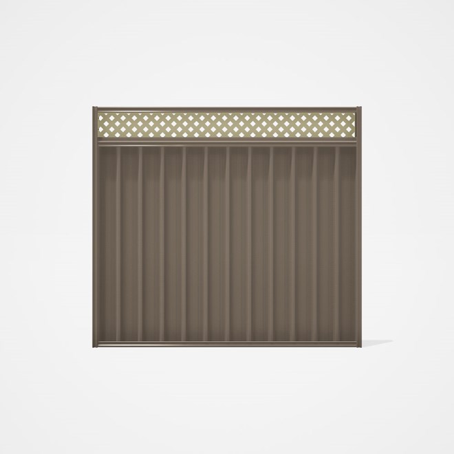 Good Neighbour® Superdek® Screen Top Extension Panel Frame: Beige, Lattice: Cream